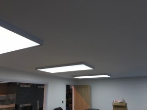 Flat L.E.D ceiling light panels